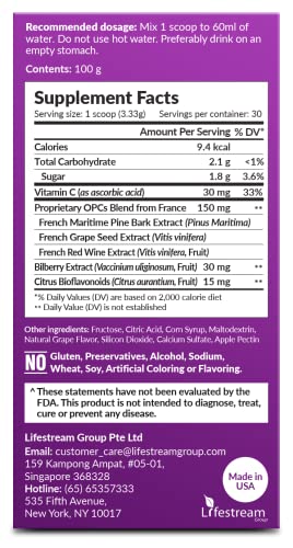 LABO Nutrition Super OPCS – Premium French Maritime Pine Bark Extract, 150mg per Serving – for Healthy Circulation, Radiant Skin, Immunity, Heart Health, Antioxidant Protection – Gluten Free