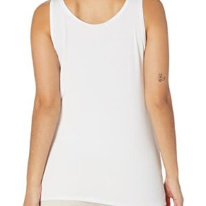 Amazon Essentials Women's Jersey Standard-Fit V-Neck Scoopback Tank Top (Previously Daily Ritual), White, Medium