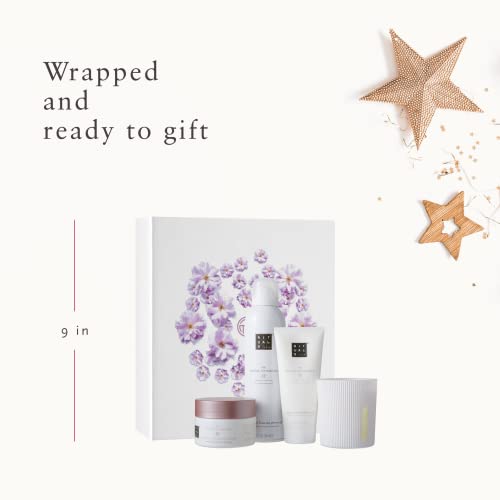 RITUALS Sakura Renewing Gift Set - Foaming Shower Gel, Body Scrub, Body Cream & Candle with Rice Milk & Cherry Blossom - Medium