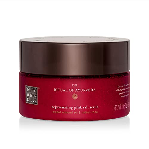 RITUALS Ayurveda Rebalancing Body Scrub - Exfoliating Scrub with Punjabi Pink Salt, Indian Rose & Sweet Almond - 10.5 Oz