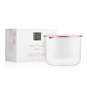 rituals sakura renewing body cream refill – moisturizer with rice milk & cherry blossom – 7.4 fl oz