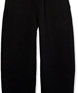 Daily Ritual Women's Terry Cotton & Modal Barrel-Leg Sweatpant, Black, Large