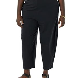 Daily Ritual Women's Terry Cotton & Modal Barrel-Leg Sweatpant, Black, Large