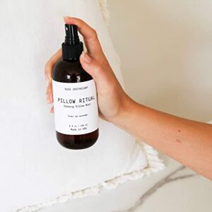 Muse Bath Apothecary Pillow Ritual - Aromatic, Calming and Relaxing Pillow Mist, Linen and Fabric Spray - Infused with Natural Aromatherapy Essential Oils - 8 oz, Fleur du Lavender