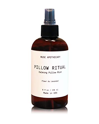 Muse Bath Apothecary Pillow Ritual - Aromatic, Calming and Relaxing Pillow Mist, Linen and Fabric Spray - Infused with Natural Aromatherapy Essential Oils - 8 oz, Fleur du Lavender