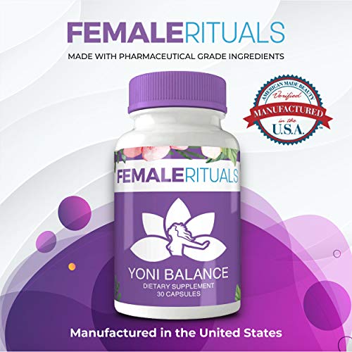 Female Rituals Yoni Balance Vaginal Tightening Pills with Kacip Fatimah, No Tightening Gel or Cream Needed - Vaginal Rejuvenation and Dryness Moisturizer