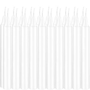 Set of 20 White Spell & Chime – Premium Mini Taper Candles for Rituals, Prayer, Birthdays, Meditation, Altar - 4 Inch Tall, Unscented (White)