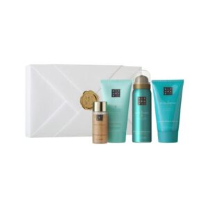 RITUALS Karma Soothing Gift Set - Foaming Shower Gel, Body Scrub, Body Lotion & Body Shimmer Oil with Holy Lotus & White Tea - Small