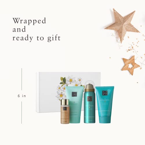 RITUALS Karma Soothing Gift Set - Foaming Shower Gel, Body Scrub, Body Lotion & Body Shimmer Oil with Holy Lotus & White Tea - Small
