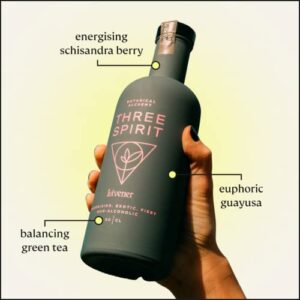 Three Spirit Non-Alcoholic Alternative Spirit- The Livener, 50cl | Energizing with Natural Caffeine, ADAPTOGENS & Watermelon & Ginger | Multi-Award Winning Active botanical, Gluten Free & Vegan Drinks