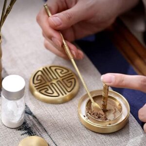 ZODIFEVI 11 Pcs/Set Brass Incense Making Kit Incense Mold Tool, DIY Backflow Tower Incense Cone Molds,Spoon, Press, Shovel, Brush, Bottle Ideal for Yoga Meditation Home Fragrance