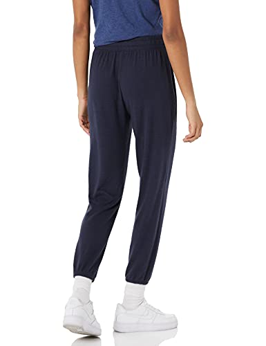 Daily Ritual Women's Cozy Knit Drawstring Jogger Pant, Navy, Large