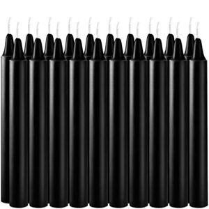 CIPHANDS 20 pcs Unscented Black Mini Taper Candle, 4 Inch Tall x 1/2 Inch Diameter, Great for Casting Chimes, Rituals, Spells, Vigil, Witchcraft, Wiccan Supplies, Wax Play & More