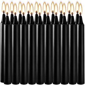 CIPHANDS 20 pcs Unscented Black Mini Taper Candle, 4 Inch Tall x 1/2 Inch Diameter, Great for Casting Chimes, Rituals, Spells, Vigil, Witchcraft, Wiccan Supplies, Wax Play & More