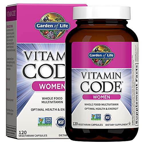 Garden of Life Multivitamin for Women, Vitamin Code Women's Multi - 120 Capsules, Whole Food Womens Multi, Vitamins, Iron, Folate not Folic Acid & Probiotics for Womens Energy, Vegetarian Supplements