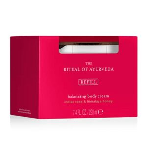 rituals ayurveda rebalancing body cream refill – moisturizing cream with indian rose, sweet almond oil & himalaya honey – 7.4 fl oz