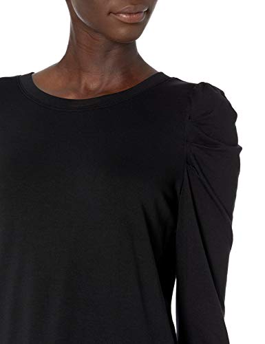 Amazon Essentials Women's Supersoft Terry Pleated-Sleeve Sweatshirt (Previously Daily Ritual), Black, X-Large