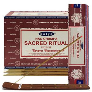 sacred ritual incense sticks and incense stick holder bundle insence insense satya incense