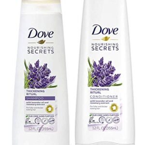 Dove Nourishing Rituals Haircare - Thickening Ritual - Shampoo & Conditioner Set - Net Wt. 12 FL OZ (355 mL) Per Bottle - One Set