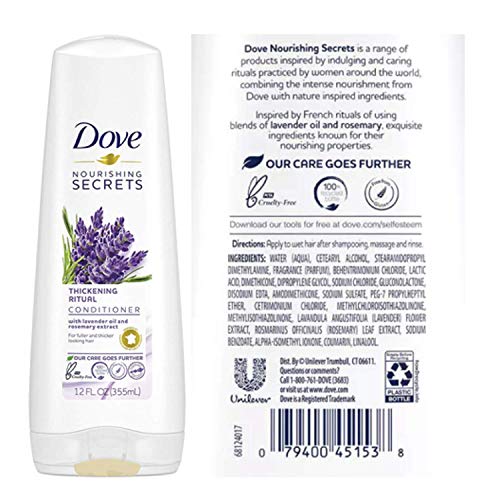 Dove Nourishing Rituals Haircare - Thickening Ritual - Shampoo & Conditioner Set - Net Wt. 12 FL OZ (355 mL) Per Bottle - One Set