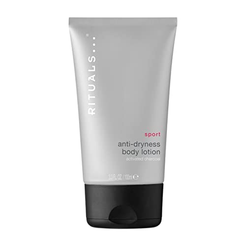 RITUALS Sport Invigorating Anti-Dryness Body Lotion - Moisturizer with Activated Charcoal - 3.3 Fl Oz