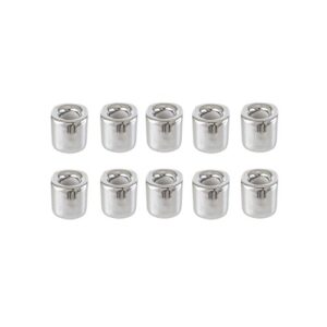 Mega Candles 10 pcs Silver Ceramic Chime Ritual Spell Candle Holders, Great for Casting Chimes, Rituals, Spells, Vigil, Witchcraft, Wiccan Supplies & More