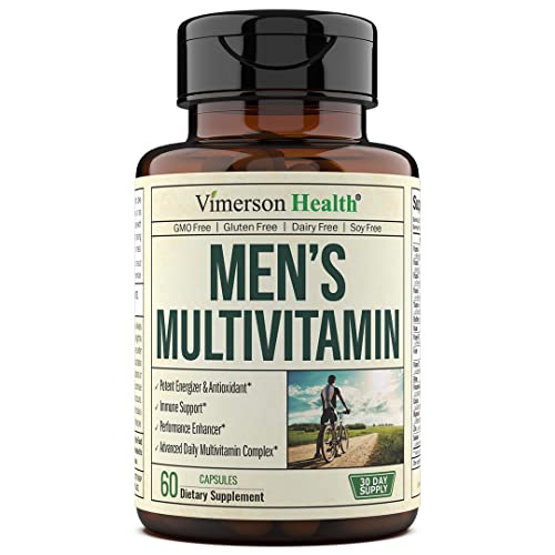 Multivitamin for Men - Daily Men's Multivitamins Supplement with Vitamin A, Vitamin C, Vitamin D, Vitamins E & B12, Zinc, Calcium, Magnesium & More for Energy and Immune Health Support. 30 Day Supply