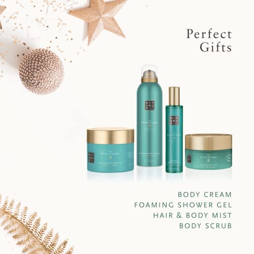 RITUALS Karma Soothing Gift Set - Foaming Shower Gel, Body Scrub, Body Cream, Hair & Body Mist with Holy Lotus & White Tea - Large