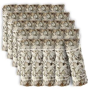 ESPOIR & AMOUR White Sage 4" - 25 Spiritual Sage Sticks for Smudging, Healing and Ritual - Hand-Tied Sage Smudge Sticks to Cleanse Negativity - Sustainably Harvested 4 Inch Californian Sage Bundle