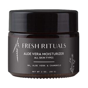 Fresh Rituals Vegan Face Moisturizer with Hyaluronic Acid, Aloe Vera and Niacinamide | 2 ounce | Cruelty Free, Paraben Free, Natural Ingredients | Light Weight Daily Use Moisturizing Cream