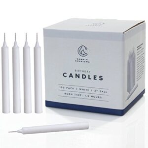 chime candles for spells, rituals, birthday party congregation (100, white)