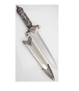 azuregreen novelty athame knife flowing goddess beautiful designed hilt and sheath blade 13″ overall