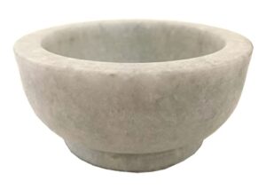 white marble incense burner bowl/smudge pot/wicca ritual offering bowl 4 1/2″ w x 2 1/2″ h sbr49a
