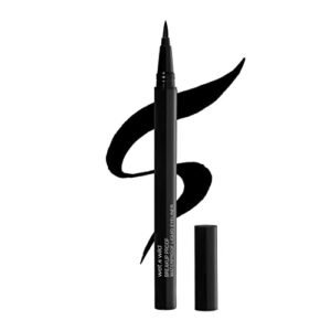 Wet n Wild Mega Last Breakup Proof Liquid Waterproof Eyeliner Brush Tip Pen | Quick Drying | Smudge Resistant| Long Lasting 16 Hour Wear| Precise Ultra Fine | Black