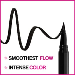 Wet n Wild Mega Last Breakup Proof Liquid Waterproof Eyeliner Brush Tip Pen | Quick Drying | Smudge Resistant| Long Lasting 16 Hour Wear| Precise Ultra Fine | Black