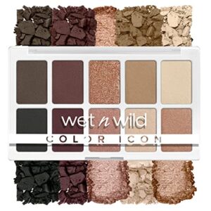 wet n wild color icon 10-pan eyeshadow makeup palette, brown nude awakening, long lasting, shimmer, metallic, glittery, matte, rich smooth pigment, cruelty free