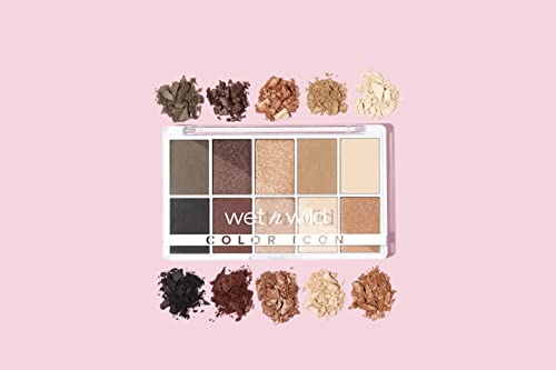 wet n wild Color Icon 10-Pan Eyeshadow Makeup Palette, Brown Nude Awakening, Long Lasting, Shimmer, Metallic, Glittery, Matte, Rich Smooth Pigment, Cruelty Free