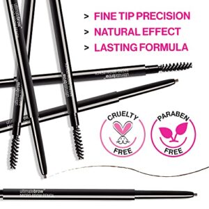 Wet n Wild Ultimate Brow Micro Eyebrow Retractable Pencil, Dark Brown, Ultra Fine 1.5mm Tip, Draws Tiny Brow Hairs