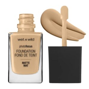 wet n wild photo focus matte liquid foundation cream beige, vegan & cruelty-free