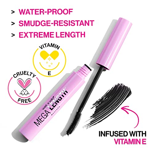 Waterproof Mascara By Wet n Wild Mega Length Waterproof Mascara, Very Black, 0.21 Ounce