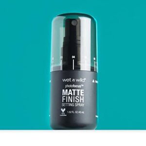 Wet n Wild Photo Focus Matte Finish Setting Spray for Makeup, Long Lasting Vegan, Cruelty Free Makeup Primer and Spray 1.52 Fl Oz