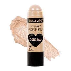 wet n wild megaglo conceal & contour stick, nude for thought | natural | concealer makeup stick | cream to powder