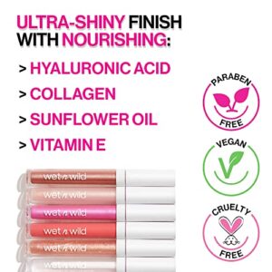 wet n wild Mega Slicks Lip Gloss | Long Lasting | Hyaluronic Acid | High Shine | Cherish