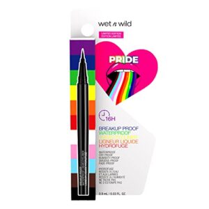 wet n wild pride breakup proof waterproof liquid eyeliner pen, black (1115479)