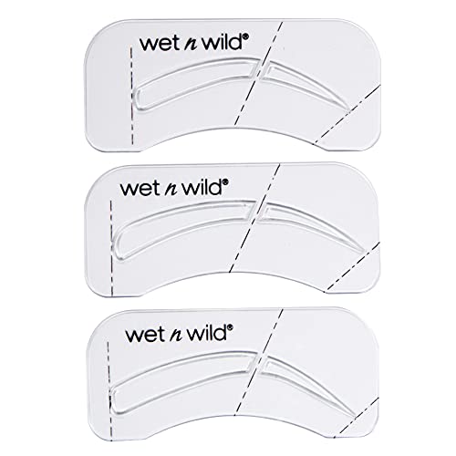 Wet n Wild Ultimate Eyebrow Universal Stencil Kit, 5 Brow Color Makeup Set, Spoolie For Brushing and Blending, Hair Removal Tweezers, Sponge Brush Applicator, 3 Stencils, Universal Appeal