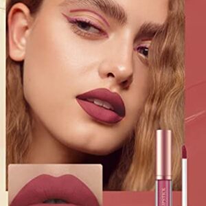 BestLand 12Pcs Matte Liquid Lipstick + Lip Liner Pens Set, One Step Lips Makeup Sets Pigment Velvety Nude Lip Stain Waterproof Long Wear Lip Gloss Make up Gift Set (Set B)