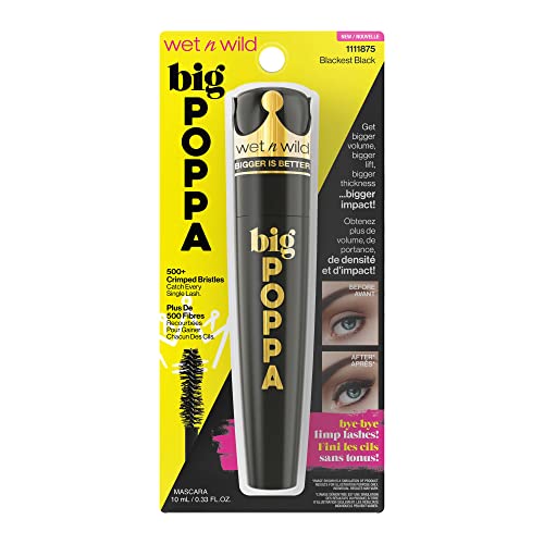 Wet n Wild Big Poppa Mascara | Volumizing | Lifting | Lengthening | Nourising | Blackest Black