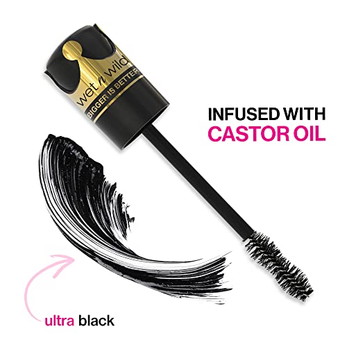 Wet n Wild Big Poppa Mascara | Volumizing | Lifting | Lengthening | Nourising | Blackest Black