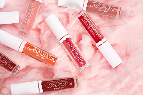 wet n wild Lip Cream Cloud Pout Marshmallow Matte Liquid Lipstick, Lip Mousse, Red Madness, Marshmallow Flavored