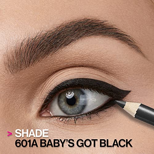 wet n wild Color Icon Kohl Eyeliner Pencil Black, Long Lasting, Highly Pigmented, No Smudging, Smooth Soft Gliding, Eye Liner Makeup, Baby's Got Black (Pack of 5)